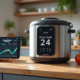 Cuisine moderne avec Cookeo affichant erreur 24 et ingrédients