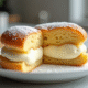 ParisBrest praliné tranché sur assiette blanche