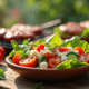 Salade d'été fraîche avec tomates cerises et feta
