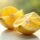 Ugli fruit frais coupé sur table lumineuse