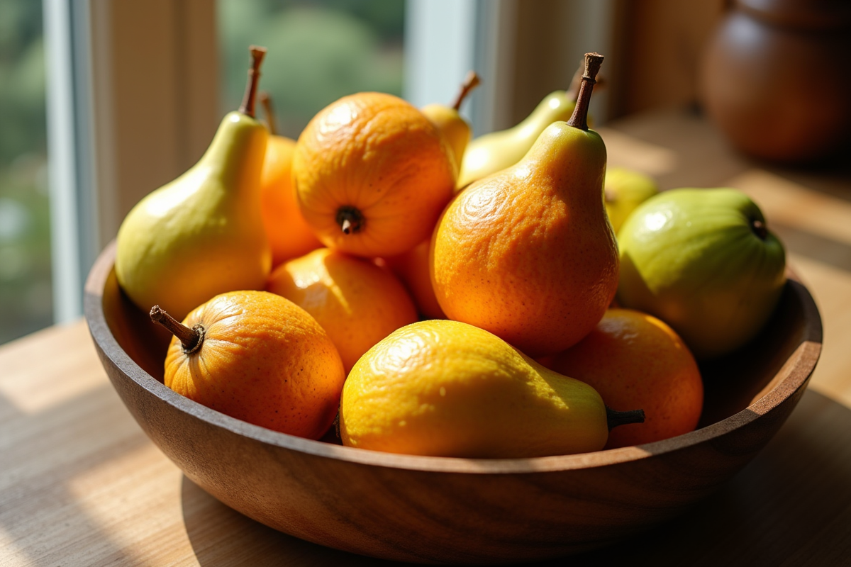 Ugli fruits entiers dans un bol en bois rustique